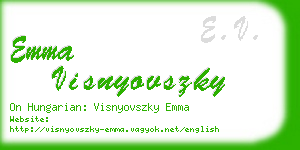 emma visnyovszky business card